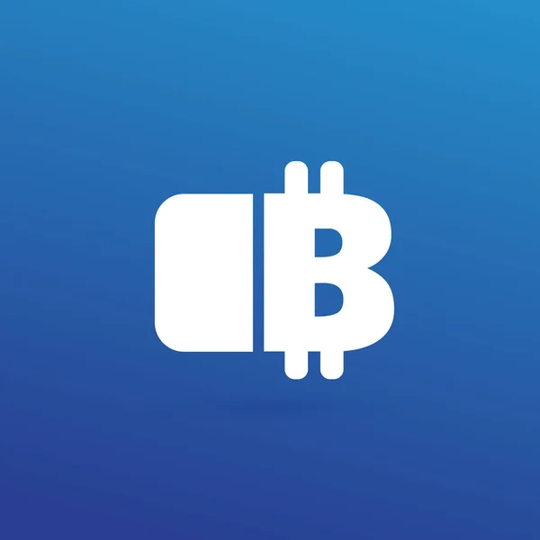 Vector Design Logo Pénzügy Kereskedelem Bitcoin Piktogram Virtuális Pénz Absztrakt — Stock Vector