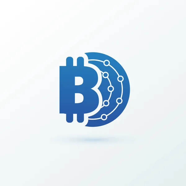 Vector Design Logo Finance Commerce Pictogramme Bitcoin Icône Abstraite Argent — Image vectorielle