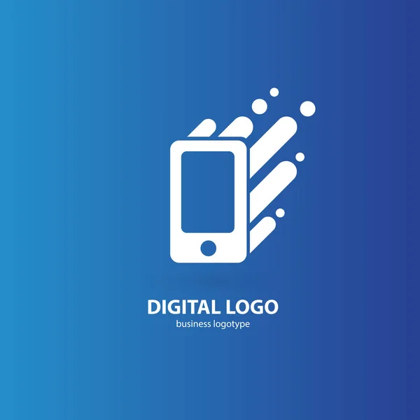 Vektor Okostelefon Web Icon Logo Absztrakt Digitális Technológia Vektor Tervezősablon — Stock Vector