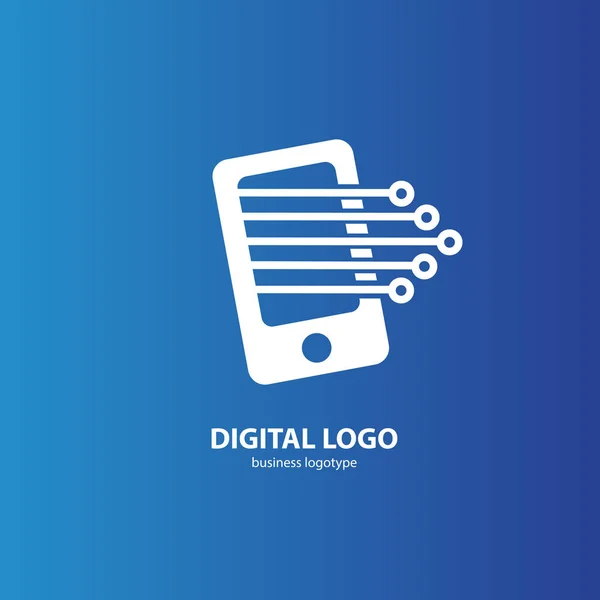 Векторная Иконка Смартфона Дизайн Логотипа Абстрактный Векторный Шаблон Цифровой Технологии — стоковый вектор