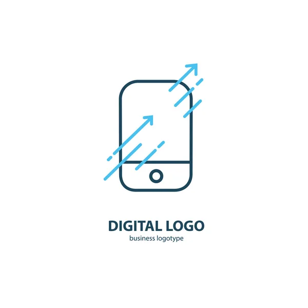 Vektor Smartphone Web Icon Logo Design Abstrakt Digital Teknik Vector — Stock vektor