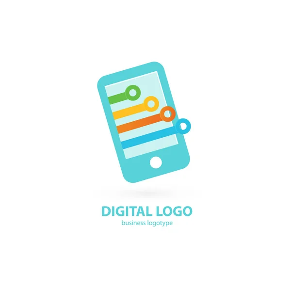 Vector Icono Web Smartphone Diseño Del Logotipo Abstracto Tecnología Digital — Vector de stock