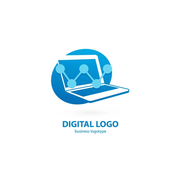 Illustration Design Des Logos Business Web Marketing Vektor Computer Web — Stockvektor