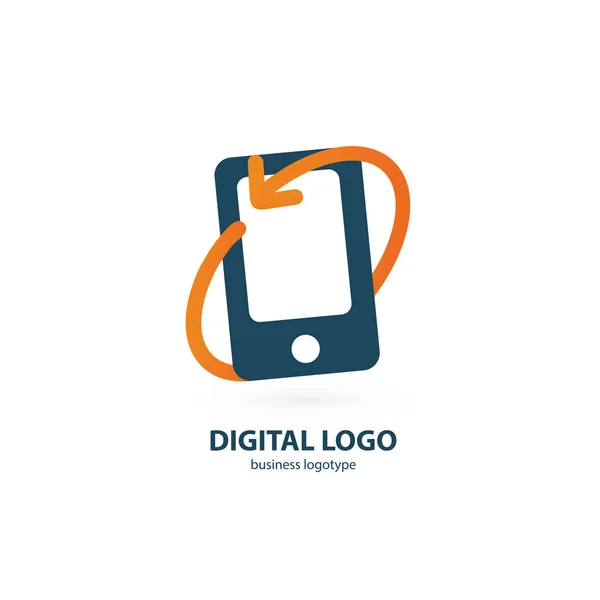 Vektor Smartphone Web Icon Logo Design Abstrakt Digital Teknik Vector — Stock vektor