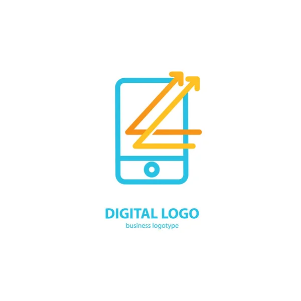 Vektor Smartphone Web Icon Logo Design Abstrakt Digital Teknik Vector — Stock vektor