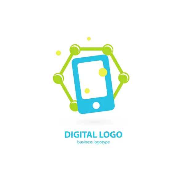 Vector Icono Web Smartphone Diseño Del Logotipo Abstracto Tecnología Digital — Vector de stock