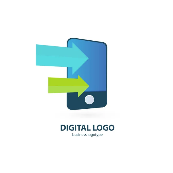 Vektor Smartphone Web Icon Logo Design Abstrakt Digital Teknik Vector — Stock vektor