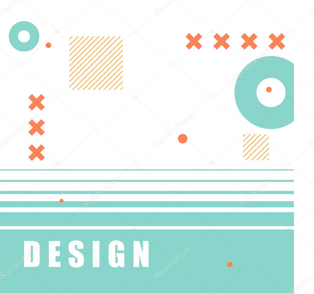 Modern trendy geometry in hipster style template for banner, flyer, card, invitations, brochure and poster element for party and event with with geometric shapes