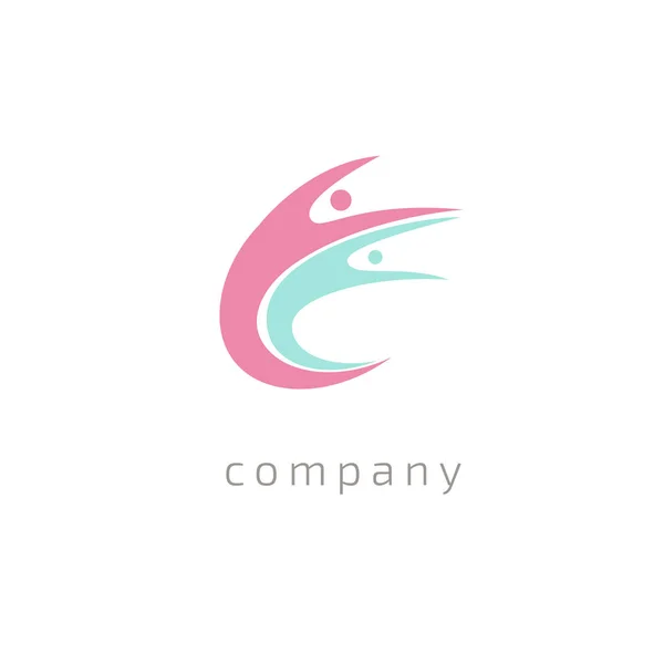 Vector Εικονογράφηση Επεξεργάσιμα Γραφιστική Σχεδίαση Ευτυχισμένοι Άνθρωποι Κίνητρα Πολύχρωμο Logo — Διανυσματικό Αρχείο