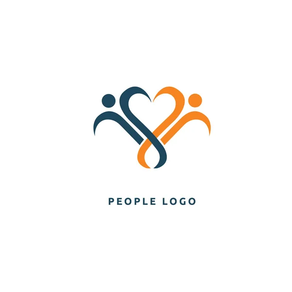 Vector Εικονογράφηση Επεξεργάσιμα Γραφιστική Σχεδίαση Ευτυχισμένοι Άνθρωποι Κίνητρα Πολύχρωμο Logo — Διανυσματικό Αρχείο