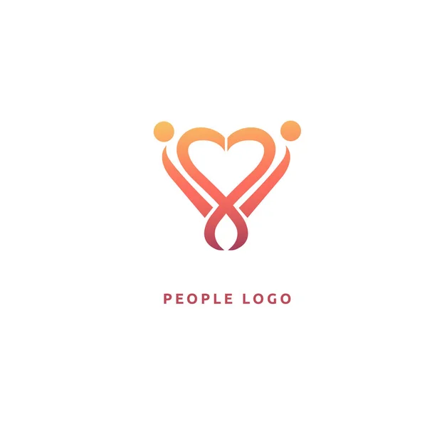 Enfant Forme Cœur Logo Coloré Clinique Familiale Homme Avec — Image vectorielle