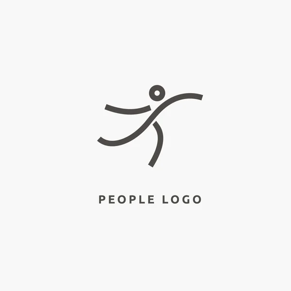 Illustration Vectorielle Graphisme Design Modifiable Personne Active Avec Logo Foliole — Image vectorielle