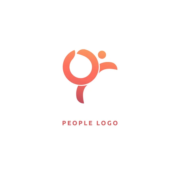 Vektör Çizim Grafik Tasarım Düzenlenebilir Tasarım Aktif Kişi Leafl Logosu — Stok Vektör
