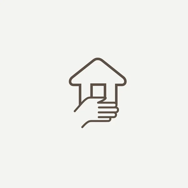 Limpeza Casa Segurança Casa Vector Homem Casa Logotipo Conceito — Vetor de Stock