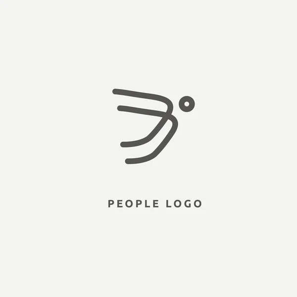 Ilustración Vectorial Diseño Gráfico Diseño Editable Persona Activa Con Logotipo — Vector de stock