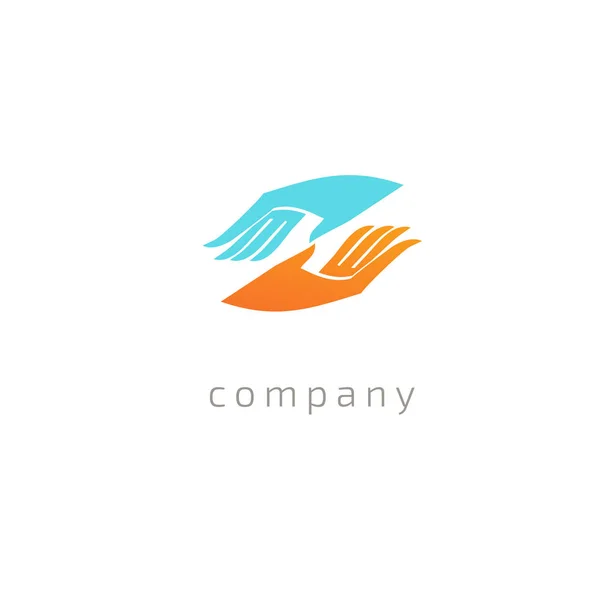 Vector Illustration Graphic Design Editable Design Handshake Logo Communication Web — Stock Vector