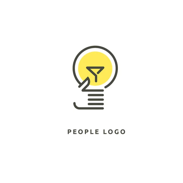 Ilustración Vectorial Diseño Gráfico Diseño Editable Gente Motivada Feliz Logotipo — Archivo Imágenes Vectoriales