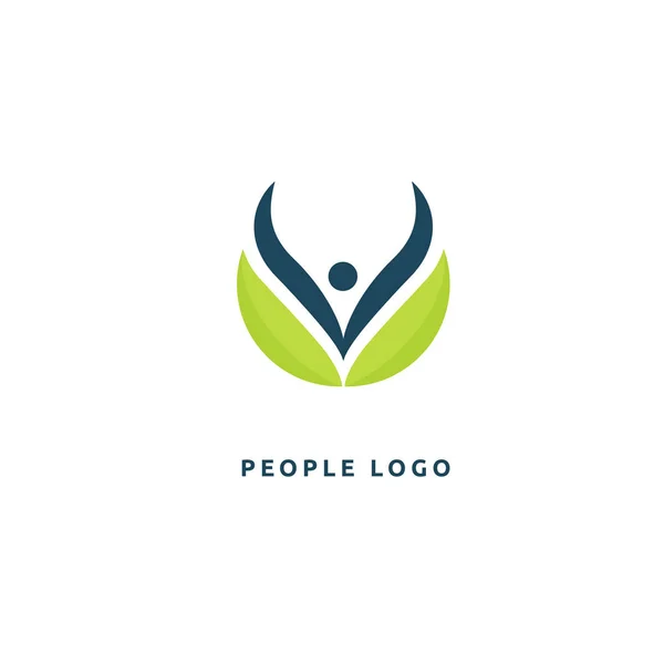 Vektör Çizim Grafik Tasarım Düzenlenebilir Tasarım Leafl Logosu Ile Mutlu — Stok Vektör