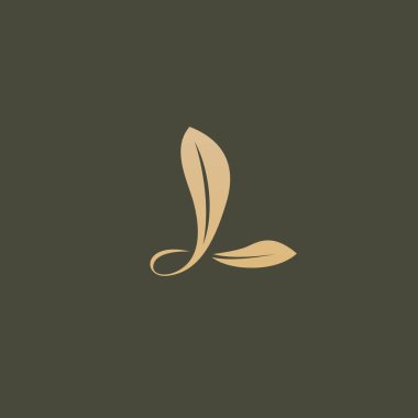 Soyut yeşil yaprak logosu vektör tasarımı. Peyzaj tasarımı, bahçe, bitki, doğa ve ekoloji vektör logosu