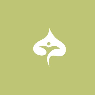 Soyut doğa logo simge vektör tasarımı. sağlıklı gıda, ekoloji, spa, iş, diyet vektör logosu