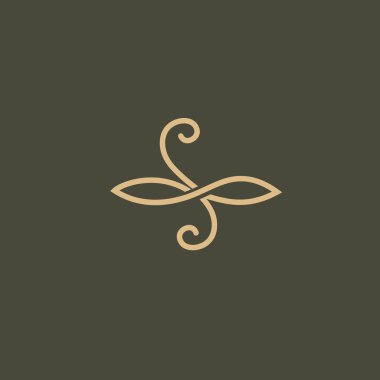 Bitki logo kavramı simge. Vektör çizim, düzenlenebilir tasarım.