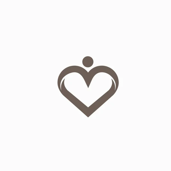 Здоров Дитини Формі Серця Сімейна Клініка Барвистий Логотип Людина — стоковий вектор