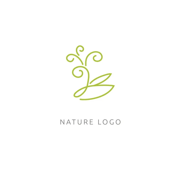 Ökologie Glückliches Leben Logotyp Konzept Ikone Vektorillustration Grafikdesign Editierbares Design — Stockvektor