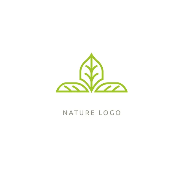 Ecologia Vida Feliz Ícone Conceito Logotype Ilustração Vetorial Design Gráfico — Vetor de Stock