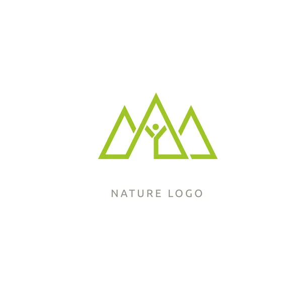 Ecologia Happy Life Icona Del Concetto Logotipo Illustrazione Vettoriale Disegno — Vettoriale Stock
