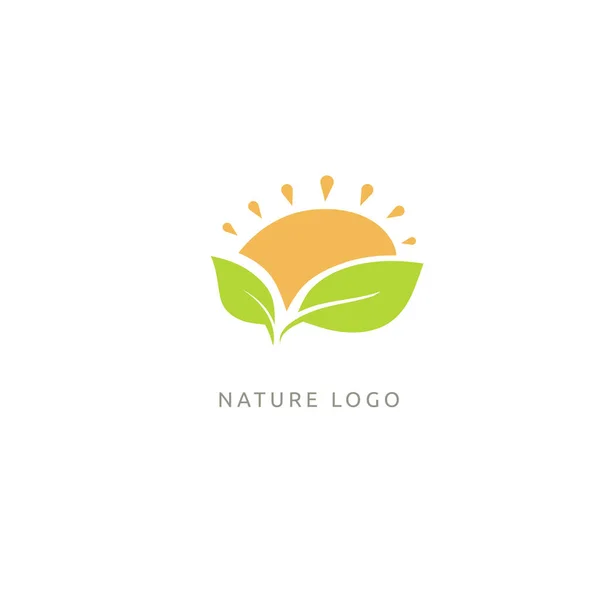 Ecologia Vida Feliz Ícone Conceito Logotype Ilustração Vetorial Design Gráfico — Vetor de Stock