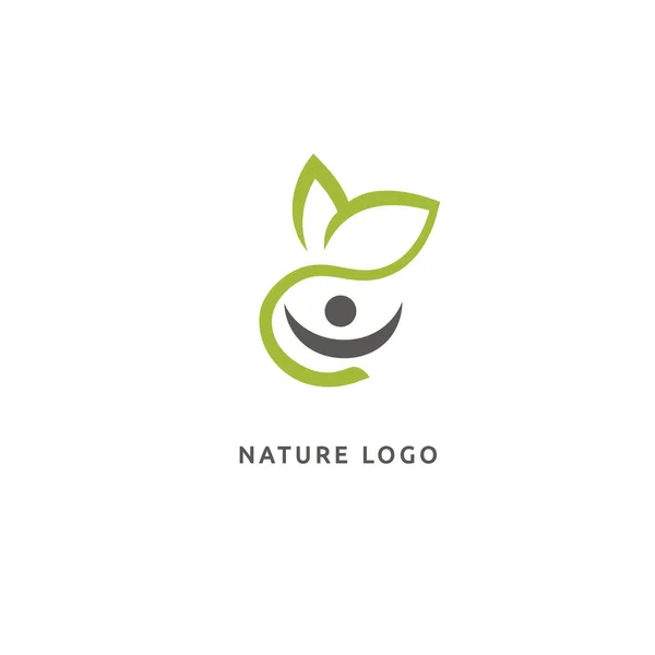 Ecologie Gelukkig Leven Logotype Concept Pictogram Vectorillustratie Grafisch Ontwerp Bewerkbare — Stockvector