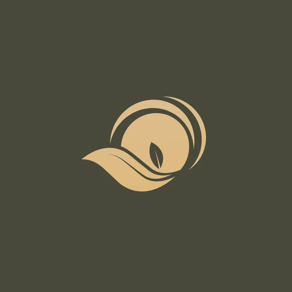 Αφηρημένη πράσινο φύλλο λογότυπο εικονίδιο διάνυσμα σχεδιασμό. Σχεδιασμός τοπίου, κήπος, φυτό, φύση και οικολογία vector logo — Διανυσματικό Αρχείο