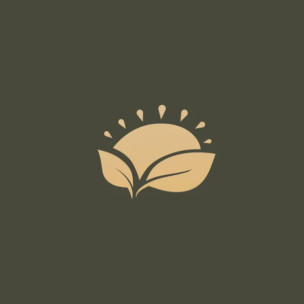 Conception vectorielle abstraite de logo de feuille verte icône. Aménagement paysager, jardin, plante, nature et écologie logo vectoriel — Image vectorielle