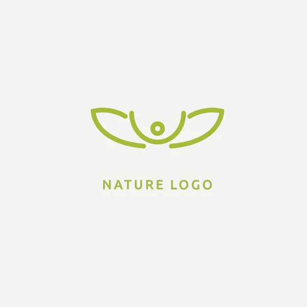 Ecología Vida Feliz Icono Concepto Logotipo Ilustración Vectorial Diseño Gráfico — Archivo Imágenes Vectoriales