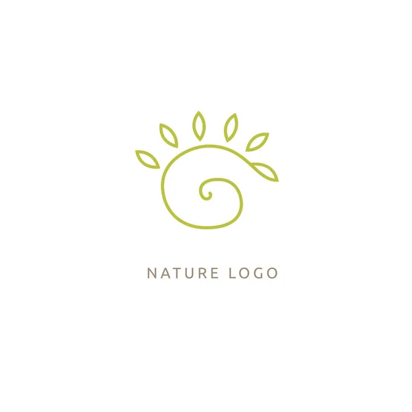 Ecología Vida Feliz Icono Concepto Logotipo Ilustración Vectorial Diseño Gráfico — Archivo Imágenes Vectoriales