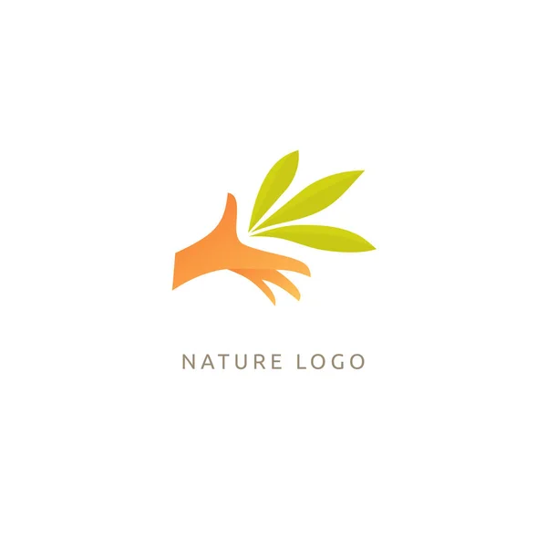 Icône Concept Humain Végétal Eco Friendly Bio Eco Non Gmo — Image vectorielle