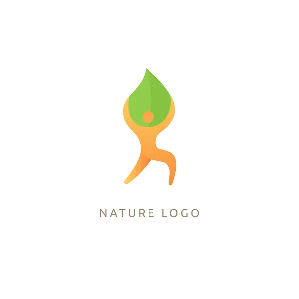People Plant Concept Icon Eco Friendly Bio Eco Non Gmo — Stock Vector