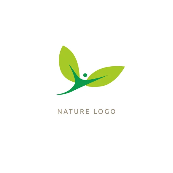 Icône Concept Humain Végétal Eco Friendly Bio Eco Non Gmo — Image vectorielle