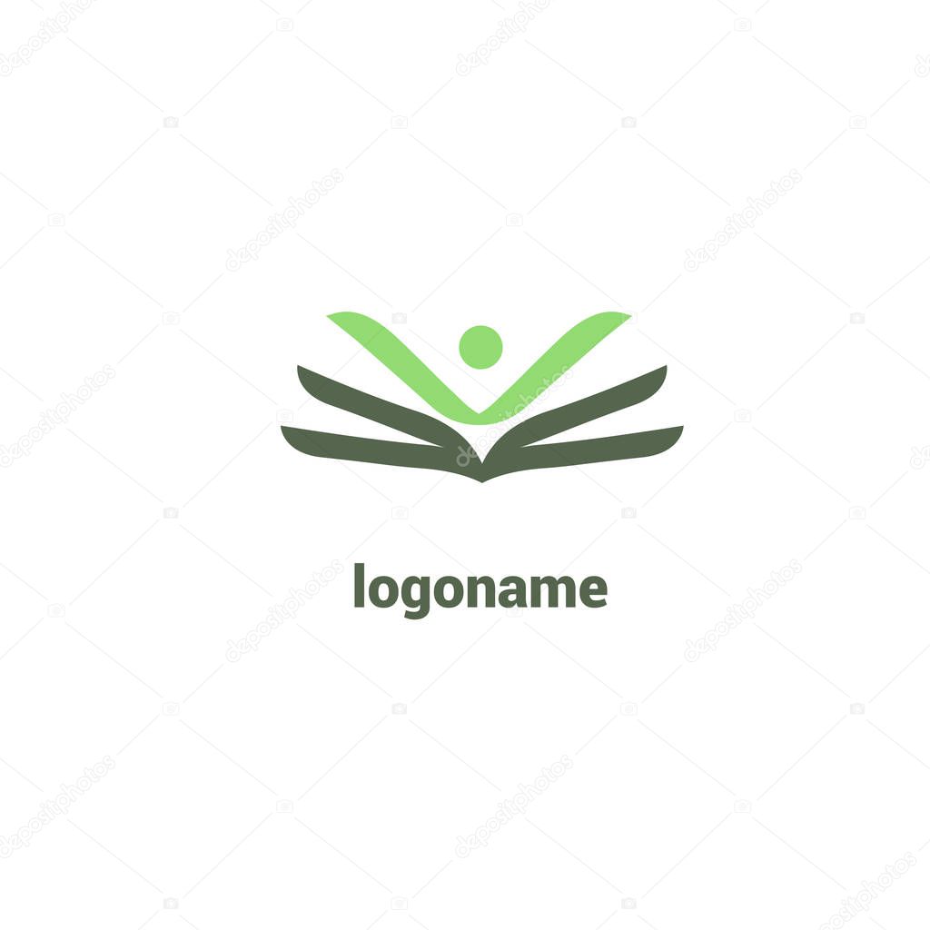 Vector illustration, Graphic Design Editable Design. Man with a book web icon.