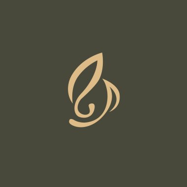 Bitki logo kavramı simge. Vektör çizim, düzenlenebilir tasarım.