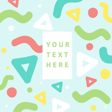 Afiş, poster, kart, kapak, davet, afiş, broşür el ilanı vektör memphis için trendy grafik tasarım stil arka plan