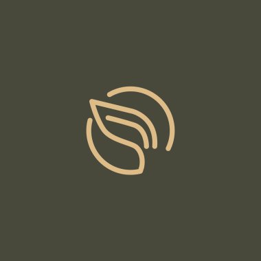 Amblem spa, bitkisel ilaçlar, çevre günü, ekoloji ve doğa logo. Bio, eco organik anahat simgesini.