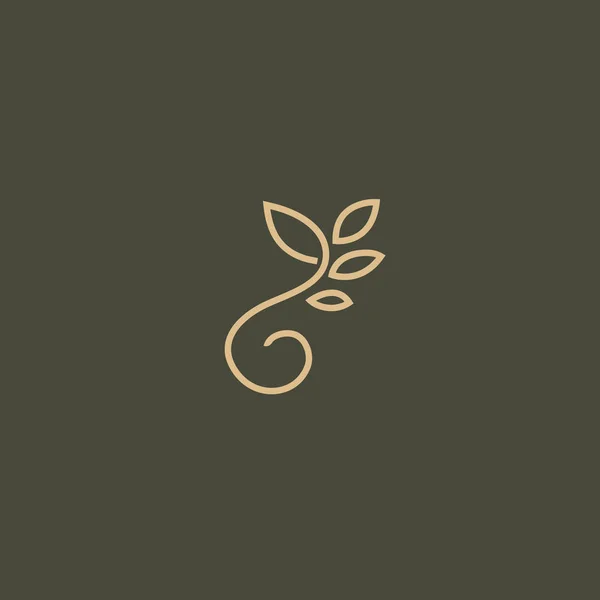 Ícone Conceito Planta Logotipo Ilustração Vetorial Design Editável —  Vetores de Stock