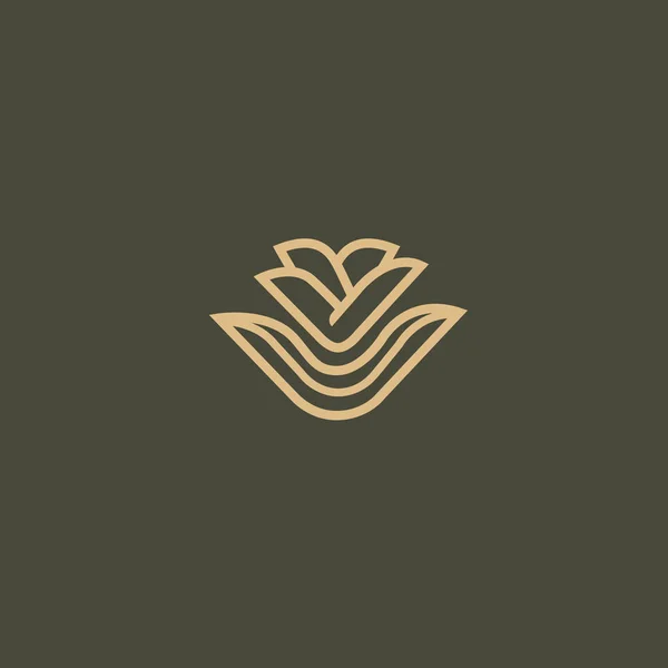 Bijoux Royaux Yoga Logo Premium Illustration Design Resort Restaurant — Image vectorielle