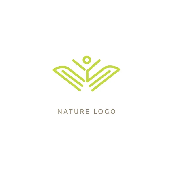 People Plant Concept Icon Eco Friendly Bio Eco Non Gmo — Stock Vector