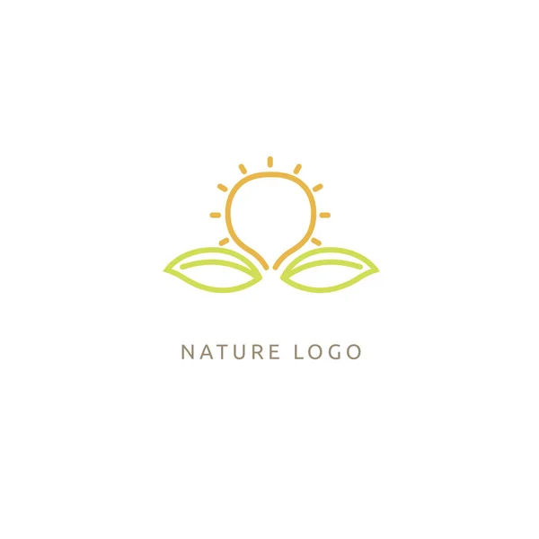 Landscape Design Garden Plant Nature Ecology Vector Logo Vacation Holiday — Stock Vector