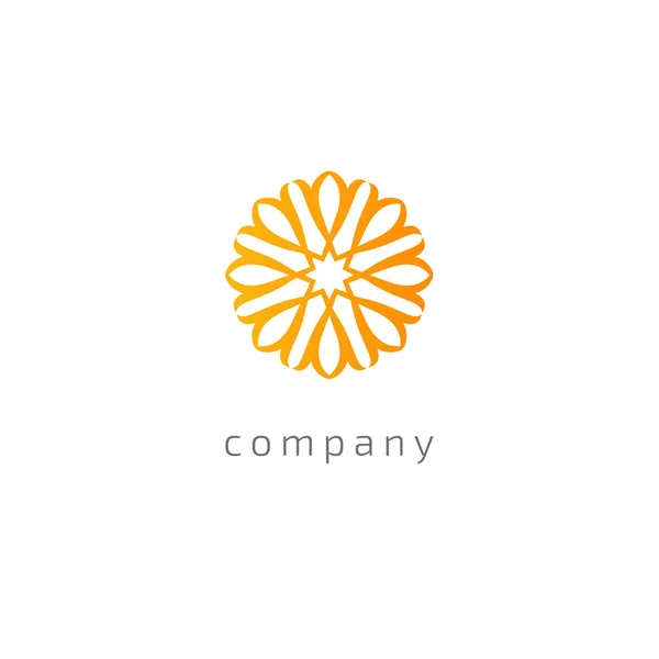 Ornamento Logotipo Abstrato Vetor Sinal Decorativo Redondo —  Vetores de Stock