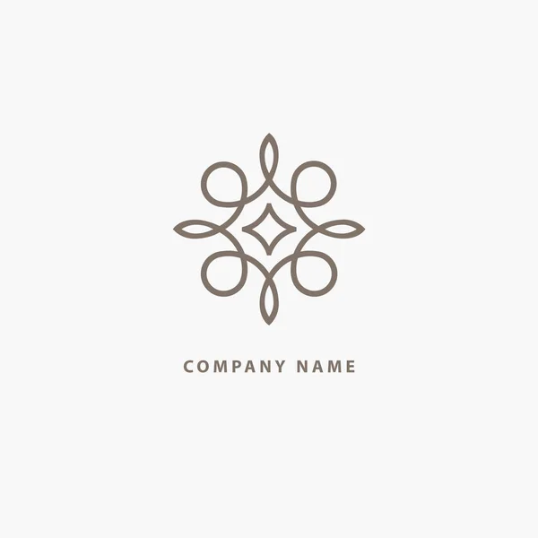 Ornament Abstract Logo Vector Decorative Sign — Stock Vector