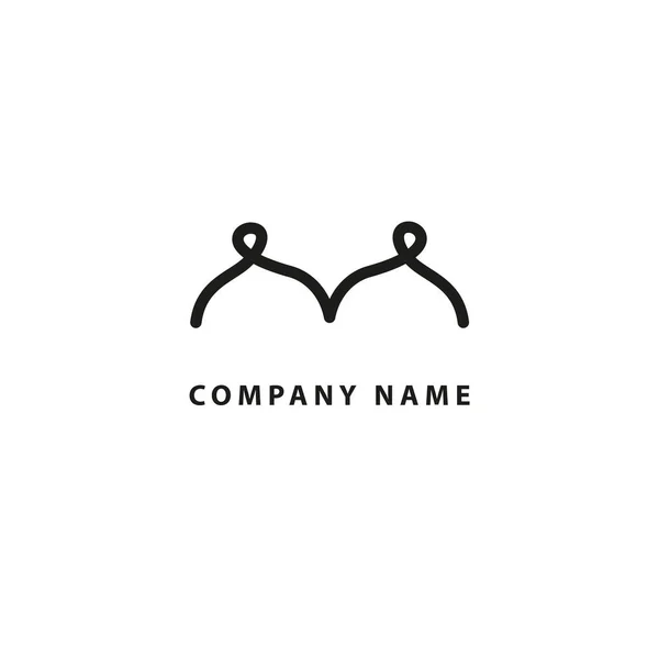 Harfi Vektör Logosu Vintage Amblem Logo Işareti Kimlik Etiket Restoran — Stok Vektör