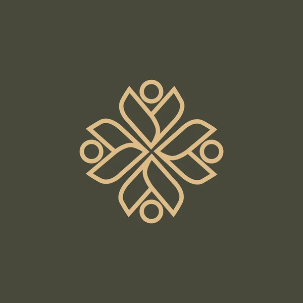Emblema Luxo Beleza Spa Cosméticos Jóias Hotel Restaurante Casamento Elegante —  Vetores de Stock